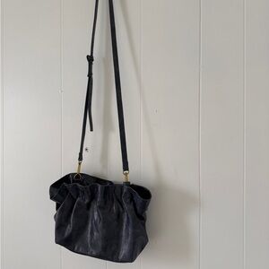 Anthropologie Jory Blue Ruffled Clutch / Crossbody